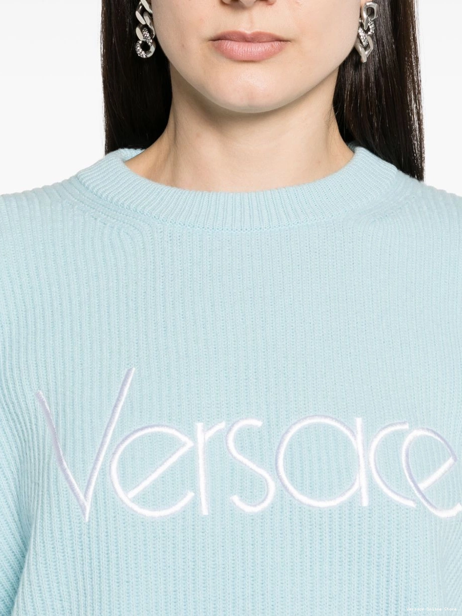 Cheap Versace logo-print sweater Re-Edition 1978 Women 0820